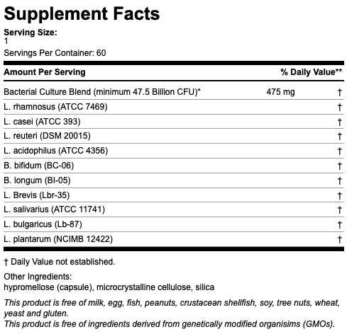 47.5 Billion Probiotic