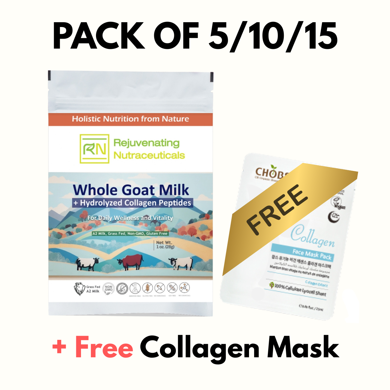 [Grass Fed] Whole Goat Milk + Hydrolyzed Collagen Peptides