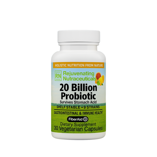 20 Billion CFU multi strain probiotic supplement bottle front