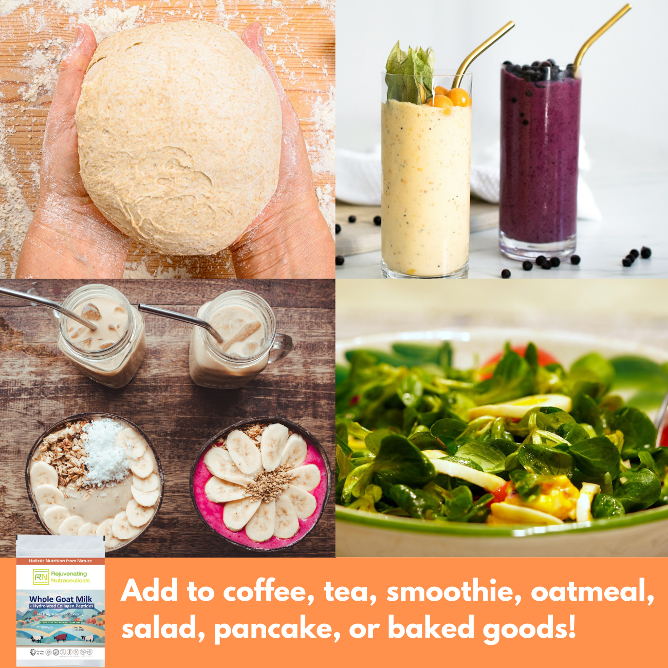 [Grass Fed] Whole Goat Milk + Hydrolyzed Collagen Peptides