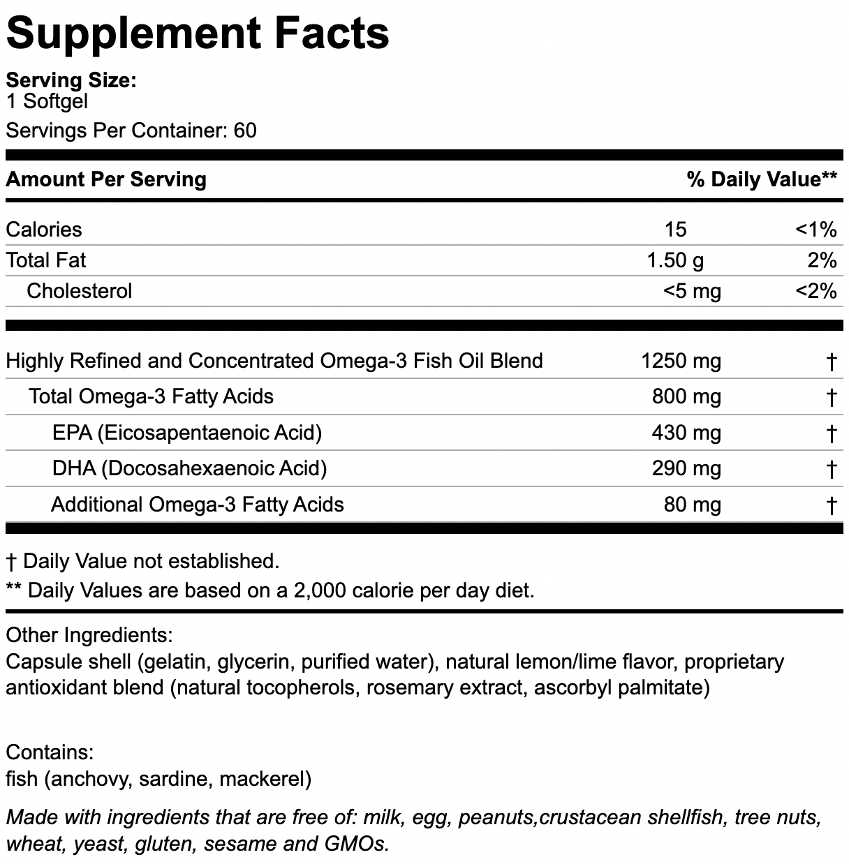 Nutra rTG™ Omega-3 60 소프트젤