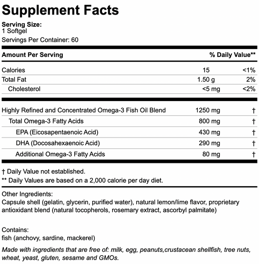 rTG™ Omega-3 60 Softgels (SHIPPING IN DIFFERENT LABEL)