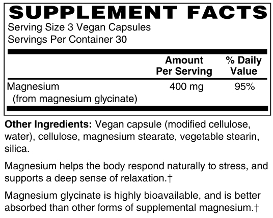 Magnesium Glycinate [90 Capsules]