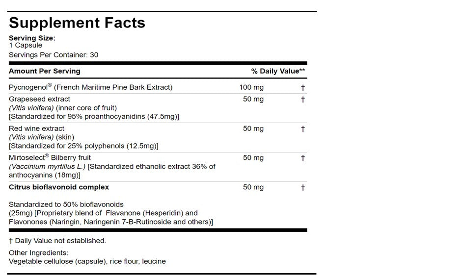 Pycnogenol Anti-Oxidant Formula